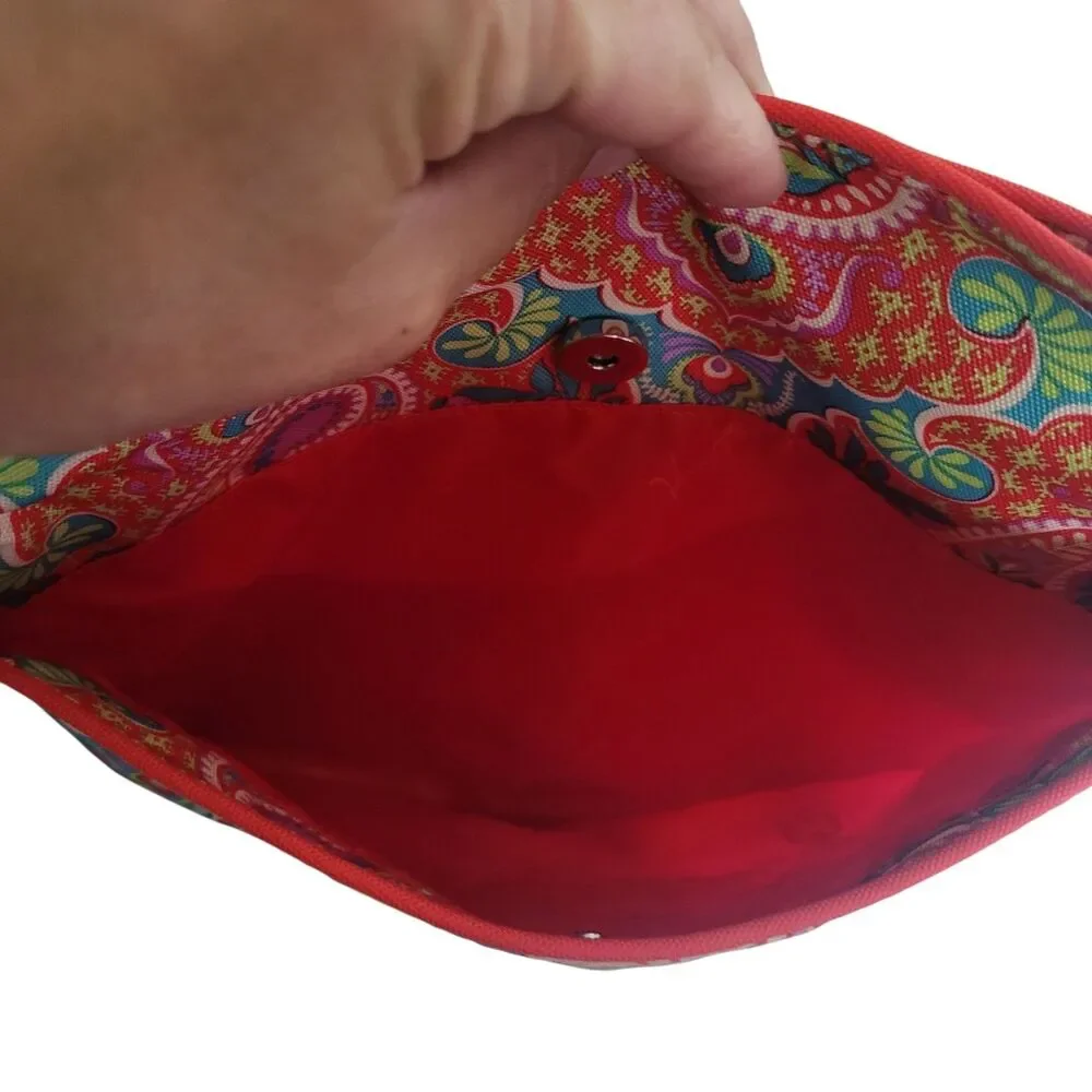 Vera‎ Bradley Lighten Up Slim Crossbody Purse Bag Paisley in Paradise Colorul
